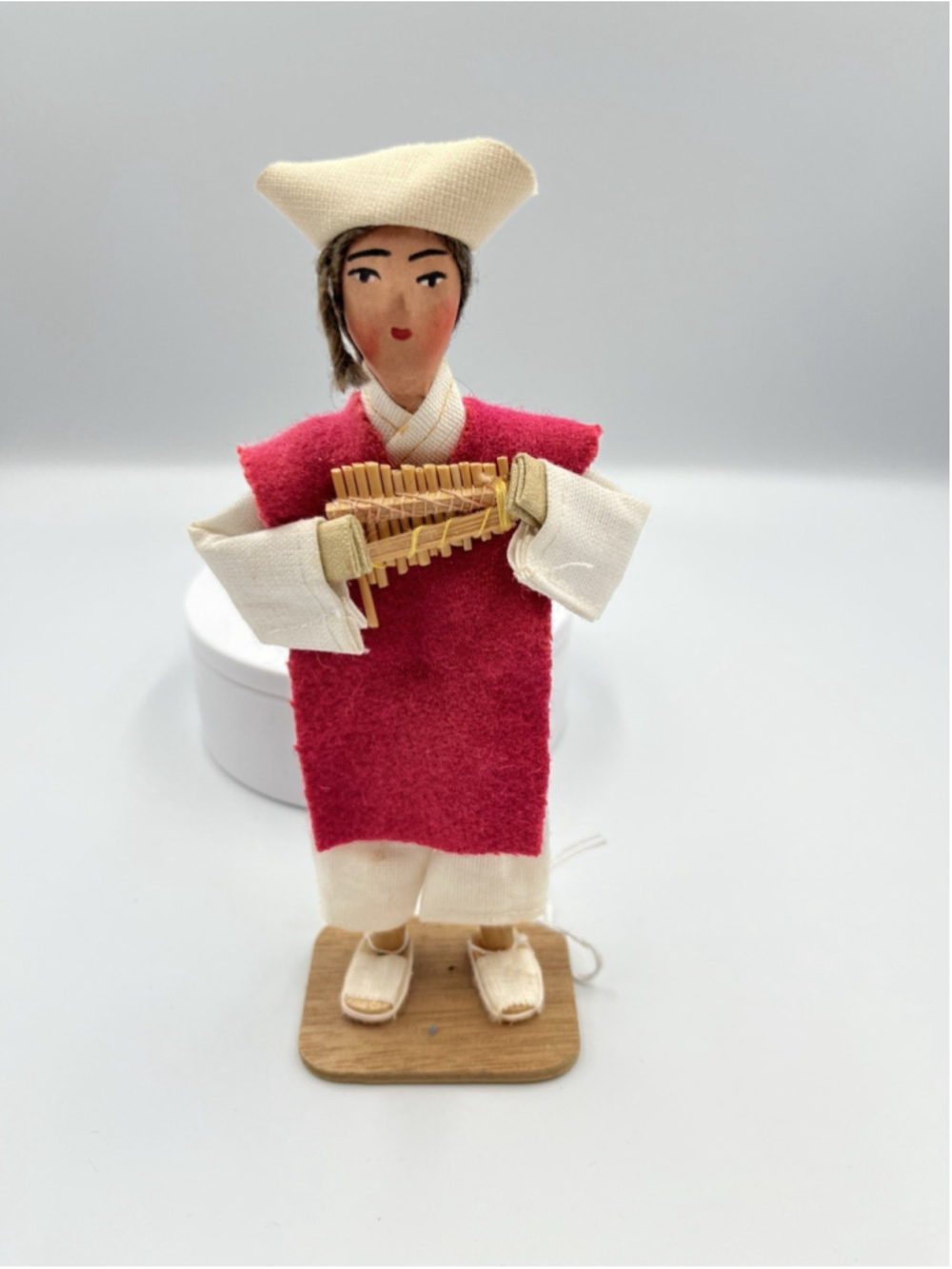 Vintage Peruvian Folk Art Doll Handmade VERY NICE WITH HIS INSTRUMENT AS WELL